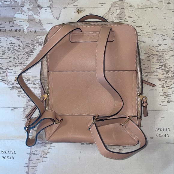 Calpak Kaya 15 inch Laptop Backpack in Caramel. - Picture 6 of 12